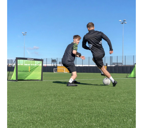 Ворота футбольні Quickplay Kickster Pro 150 х 100 см, чорно-зелені