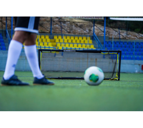 Ворота футбольні BazookaGoal 200 х 75 см, чорно-жовті