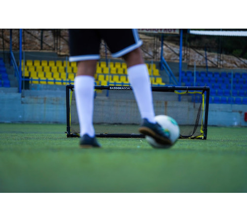 Ворота футбольні BazookaGoal 200 х 75 см, чорно-жовті