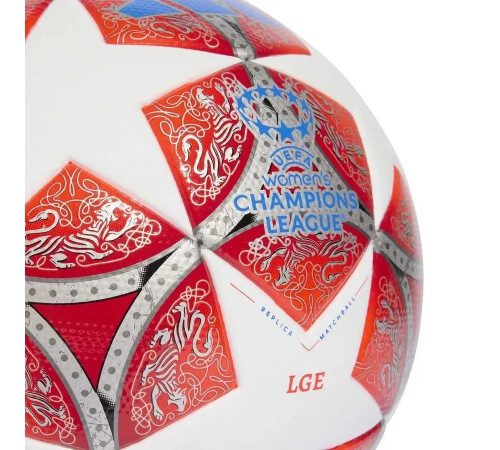 Футбольний м'яч Adidas Womens UCL League 25/26 Oslo, розмір 4 біло-червоний