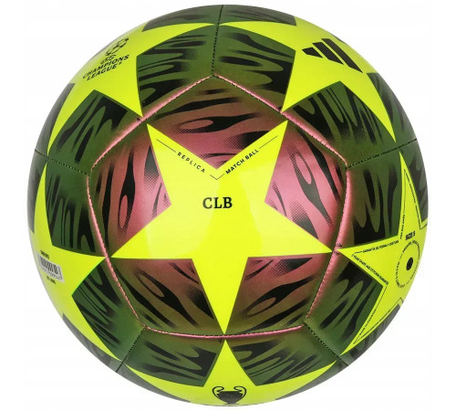 Футбольний м'яч Adidas UCL Club 25/26 Budapest розмір 5, зелено-жовтий