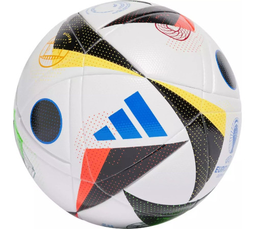 М'яч футбольний Adidas Euro24 Fussballliebe IN9369 розмір 5, чорно-білий М'яч футбольний Adidas Euro24 Fussballliebe IN9369 розмір 5, чорно-білий
