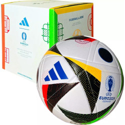 М'яч футбольний Adidas Euro24 Fussballliebe IN9369 розмір 5, чорно-білий