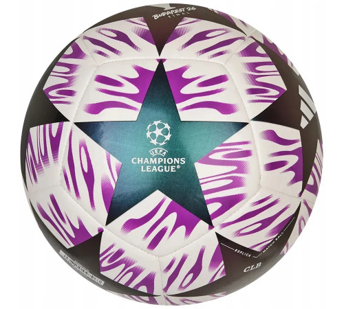 Футбольний м'яч Adidas UCL Club 25/26 Budapest розмір 5, біло-фіолетовий