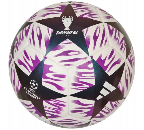 Футбольний м'яч Adidas UCL Club 25/26 Budapest розмір 5, біло-фіолетовий