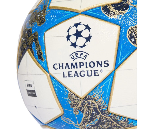 Футбольний м'яч Adidas UCL Competition 2025 розмір 4, біло-блакитний