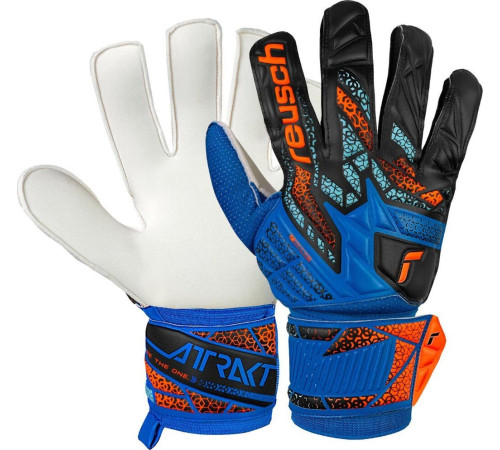 Рукавички воротарські Reusch Attrakt Solid 5570515 4467 р.7,5, синьо-чорні