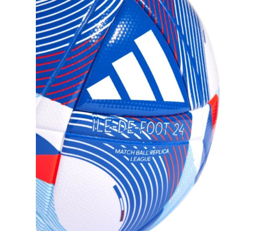 М'яч футбольний Adidas Olympic 24 League IW6327 розмір 5, синій М'яч футбольний Adidas Olympic 24 League IW6327 розмір 5, синій
