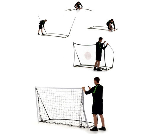 Футбольні ворота 2 в 1 QUICKPLAY KICKSTER + сітка для відпрацювання удару 240x150 см Футбольні ворота 2 в 1 QUICKPLAY KICKSTER + сітка для відпрацювання удару 240x150 см