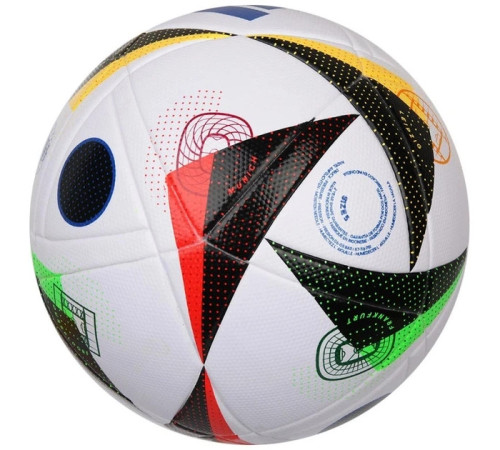 М'яч футбольний Adidas Euro24 Fussballiebe League IN9367 розмір 5, біло-чорний