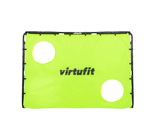 Ворота футбольні VIRTUFIT з мішенню 180 х 120 х 60 см, чорно-білі