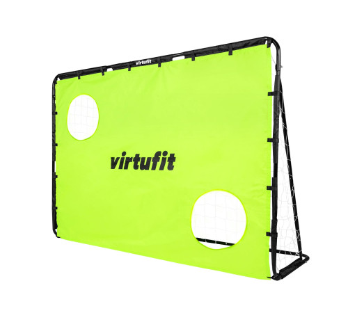 Ворота футбольні VIRTUFIT з мішенню 180 х 120 х 60 см, чорно-білі