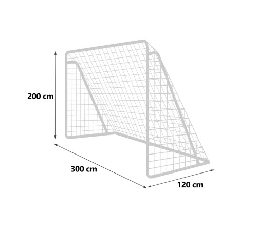 Ворота футбольні Neo-Sport NS-456 300 x 200 x120 см, білі
