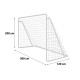 Ворота футбольні Neo-Sport NS-456 300 x 200 x120 см, білі