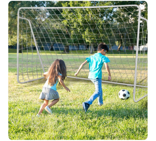 Ворота футбольні Neo-Sport NS-456 300 x 200 x120 см, білі