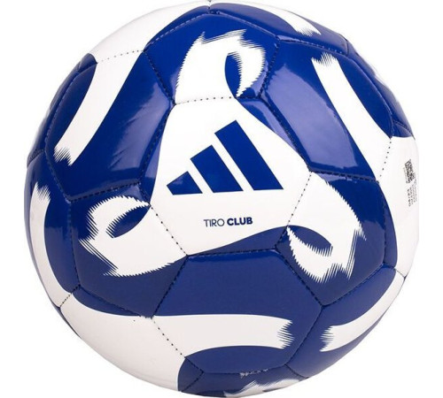 М'яч футбольний Adidas Tiro Club HZ4168 розмір 4, біло-синій М'яч футбольний Adidas Tiro Club HZ4168 розмір 4, біло-синій