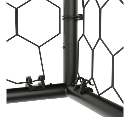 Ворота футбольні VIRTUFIT PREMIUM HEAVY DUTY 300 x 120 х 200 см, чорні