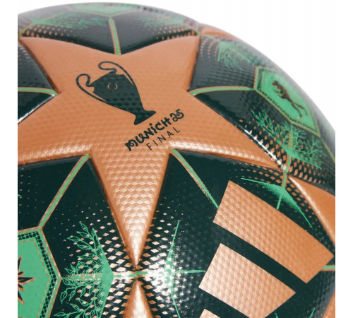 Футбольний м'яч Adidas UCL League 2025 Munich розмір 5, зелено-оранжевий