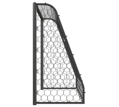 Ворота футбольні VIRTUFIT PREMIUM HEAVY DUTY 240 x 85 х 160 см, чорні