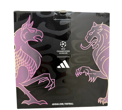 Футбольний м'яч Adidas UCL League BOX 2026 Budapest розмір 4, біло-фіолетовий