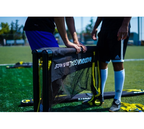 Ворота футбольні BAZOOKAGOAL 120 х 75 см, чорно-жовті