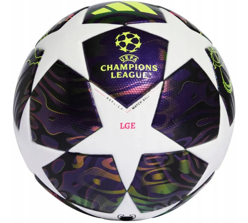 Футбольний м'яч Adidas UCL League BOX 2026 Budapest розмір 5, біло-фіолетовий