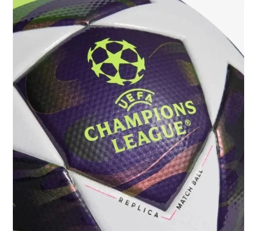 Футбольний м'яч Adidas UCL League BOX 2026 Budapest розмір 5, біло-фіолетовий