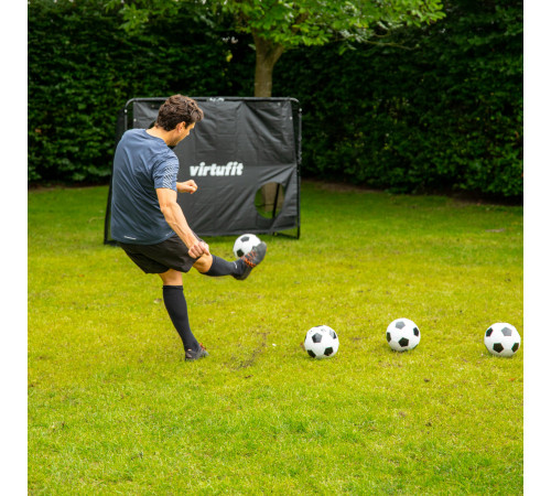 VIRTUFIT BRAMKA PIŁKARSKA PRO Z PŁACHTĄ DO STRZELANIA 170 X 110 CM