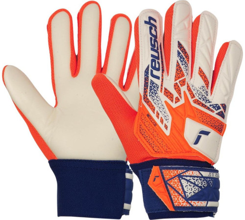 Рукавички воротарські Reusch Attrakt Starter Solid Junior 5572513 2500 р.7,5, біло-помаранчеві
