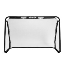 Ворота футбольні VIRTUFIT PRO з мішенню 220 х 170 см, чорні