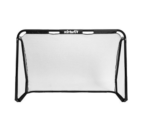 Ворота футбольні VIRTUFIT PRO з мішенню 220 х 170 см, чорні