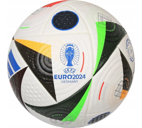 М'яч футбольний Adidas Euro24 Pro IQ3682 розмір 5, біло-чорний М'яч футбольний Adidas Euro24 Pro IQ3682 розмір 5, біло-чорний