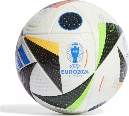 М'яч футбольний Adidas Euro24 Pro IQ3682 розмір 5, біло-чорний М'яч футбольний Adidas Euro24 Pro IQ3682 розмір 5, біло-чорний