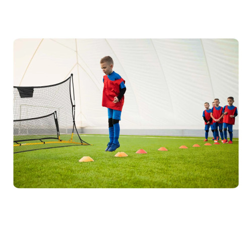 Сітка тренувальна для футболу Neo-Sport 210 х 120 х 91 см, чорно-жовта