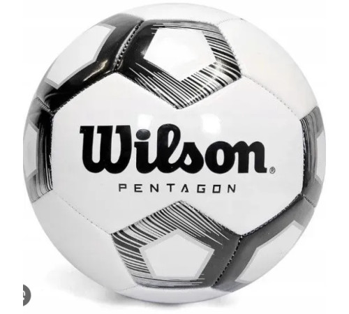 М'яч футбольний Wilson Pentagon розмір 5, чорно-білий