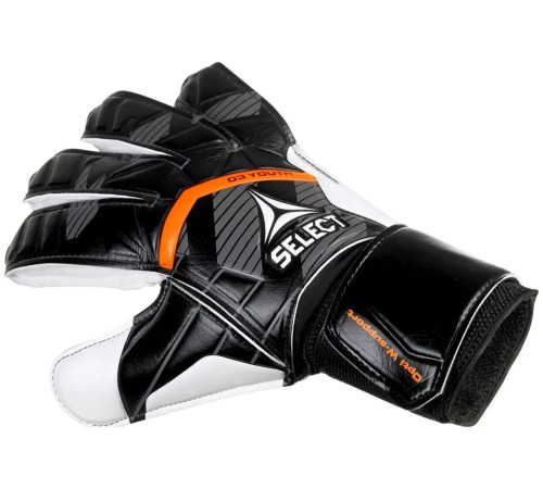 Рукавички воротарські дитячі Select GOALKEEPER GLOVES 03 YOUTH v25 розмір 6 (16,5 см), чорно-білі