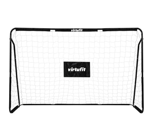Ворота футбольні VIRTUFIT з мішенню 215 х 150 см, чорно-білі