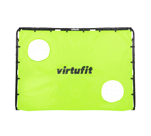 Ворота футбольні VIRTUFIT з мішенню 215 х 150 см, чорно-білі