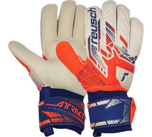 Рукавички воротарські Reusch Attrakt Solid 5570516 2500 р.10,5, біло-помаранчеві