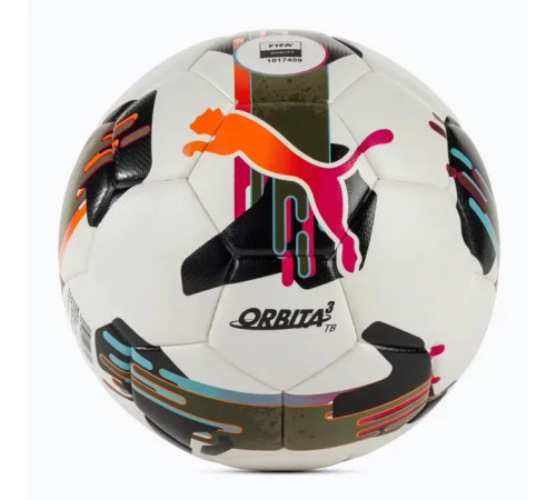 М'яч футбольний Puma Orbita 3 TB (FIFA Quality) розмір 5, біло-чорний