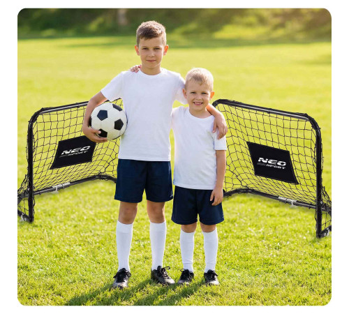 Ворота футбольні Neo‑Sport NS‑486 60 х 45 х 25 см, чорні