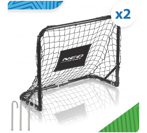 Ворота футбольні Neo‑Sport NS‑486 60 х 45 х 25 см, чорні