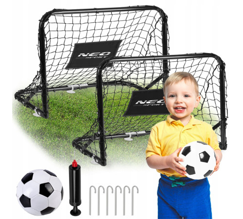 Ворота футбольні Neo‑Sport NS‑486 60 х 45 х 25 см, чорні