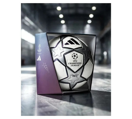 М'яч футбольний Adidas UEFA Champions League Pro 3rd Match Ball розмір 5, біло-срібний