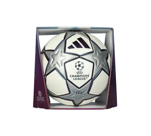 М'яч футбольний Adidas UEFA Champions League Pro 3rd Match Ball розмір 5, біло-срібний