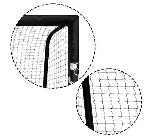 Ворота футбольні Neo-Sport NS-462 180 x 120 x 60 см, чорно-білі