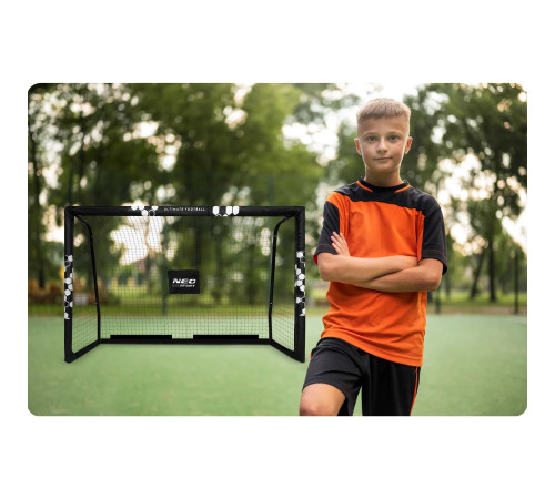 Ворота футбольні Neo-Sport NS-462 180 x 120 x 60 см, чорно-білі