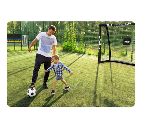 Ворота футбольні Neo-Sport NS-462 180 x 120 x 60 см, чорно-білі