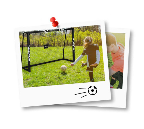 Ворота футбольні Neo-Sport NS-462 180 x 120 x 60 см, чорно-білі