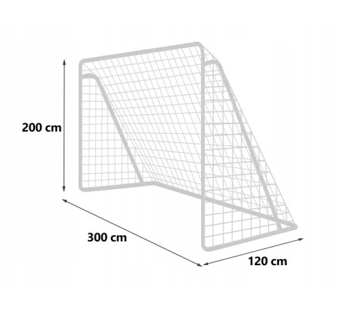 Ворота футбольні Neo‑Sport NS-1456 300 х 200 х 120 см, білі